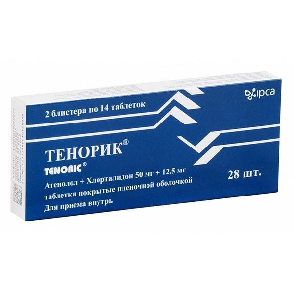 Тенорик 50мг/12,5мг №28 табл.п.п.о. Ипка