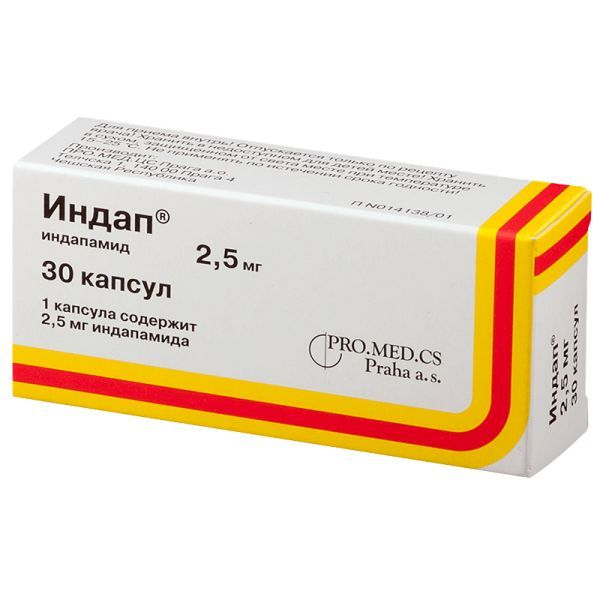 Индап 2.5 мг №30 табл Pro Med CS Praha