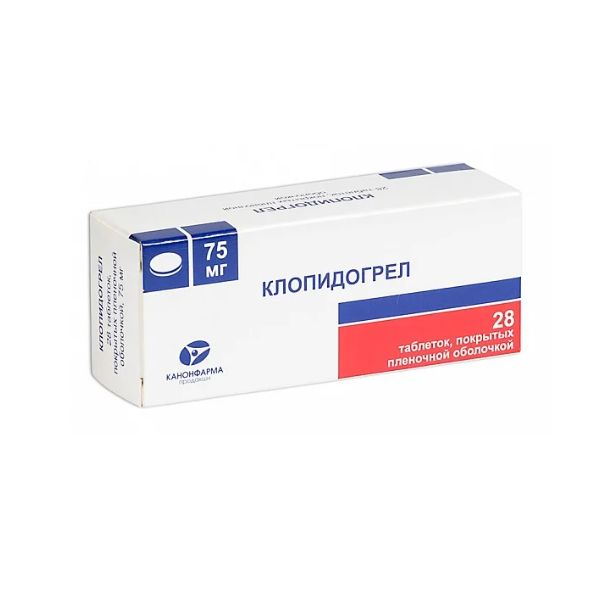 Клопидогрел Канон 0,075 №28 табл.п.п.о.Канонфарма продакшн