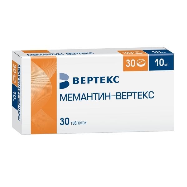 Мемантин-Вертекс 10мг №30 табл.п/п.о Вертекс ЗАО