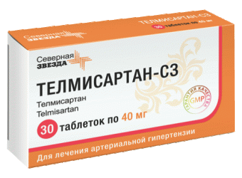 Телмисартан-СЗ 40мг №30 табл Северная звезда ЗАО