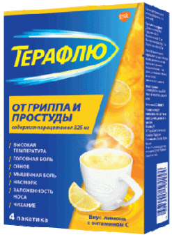 ТераФлю от гриппа и простуды №4 лимон пор.д/пригот. р-ра Глаксо Смит кляйн